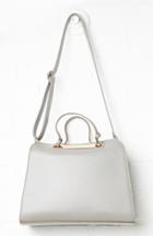 Dailylook Canvas Chic Structured Tote In Gray At Dailylook
