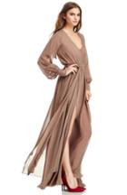 Dailylook Dailylook Witherspoon Chiffon Maxi Dress In Taupe Xs - M At Dailylook