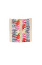 Dailylook Sandy Hyun Fabric  Leather Cuff Bracelet In Multi-colored At Dailylook