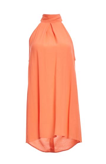 Dailylook Shilla Game Back Tie Up Top In Coral Xs - Xl At Dailylook