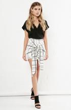 Dailylook Cameo Hands On Skirt In Ivory/black S At Dailylook