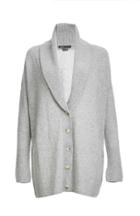 Dailylook Vince Directional Rib Cardigan In Gray S - L At Dailylook