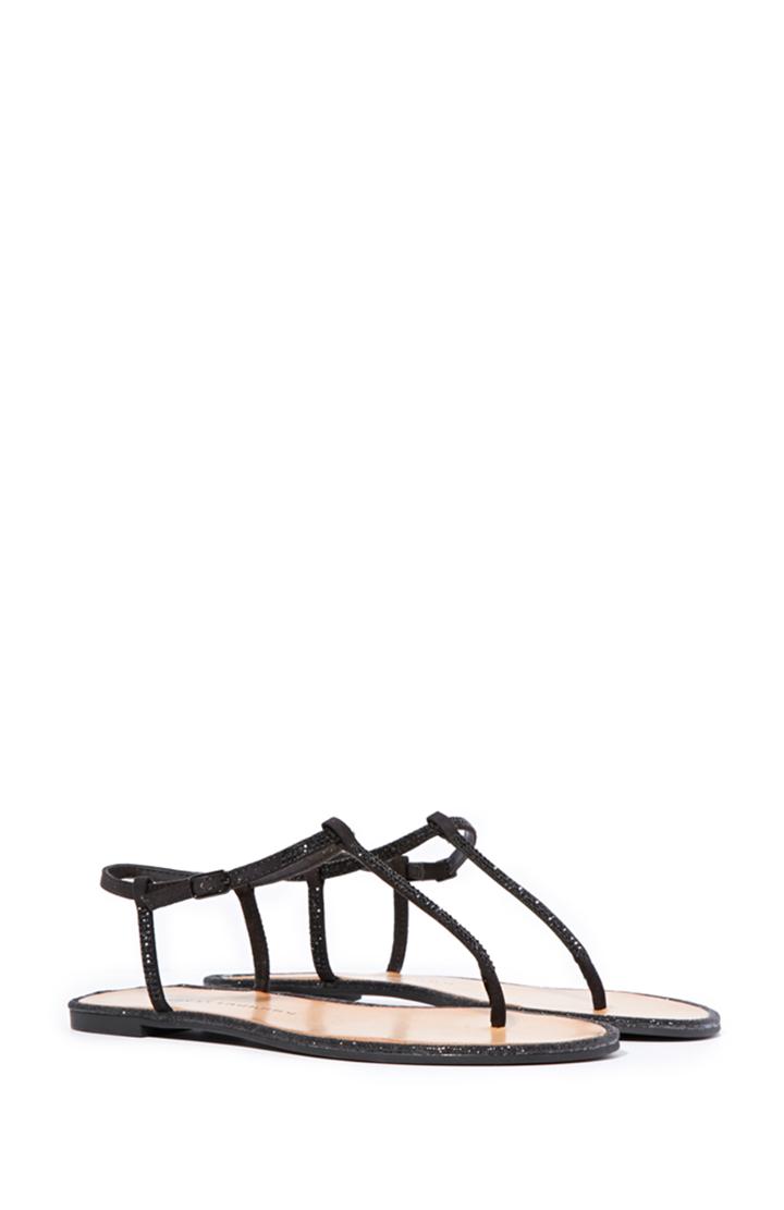 Dailylook Chinese Laundry Glitterati T-strap Sandals In Black 5.5 - 10 At Dailylook