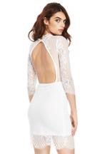 Dailylook For Love  Lemons Rosette Lace Dress In White S At Dailylook