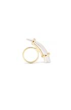 Dailylook House Of Harlow 1960 Horn Ankole Ring In Gold/silver 6 - 7 At Dailylook