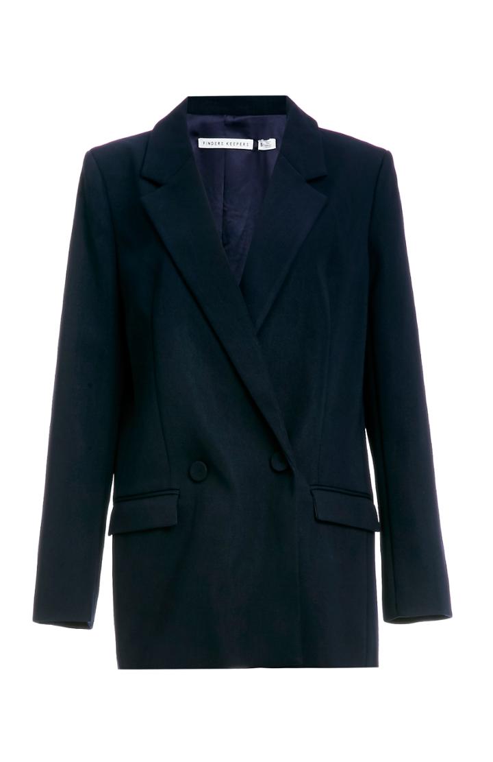 Dailylook Finders Keepers Think Twice Blazer In Navy Xs - Xl At Dailylook