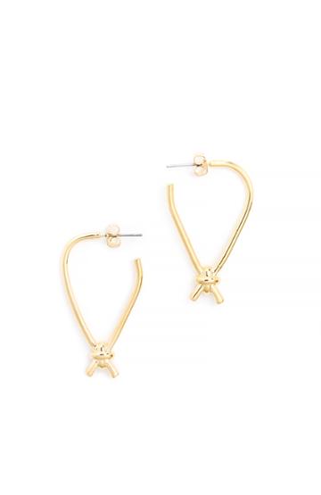 Dailylook Giles  Brother Lon X Knot Earrings In Gold At Dailylook