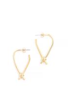 Dailylook Giles  Brother Lon X Knot Earrings In Gold At Dailylook