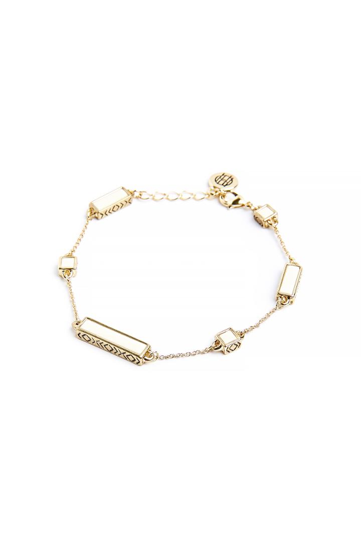 Dailylook House Of Harlow 1960 Long Rains Station Bracelet In Ivory One Size At Dailylook