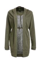 Dailylook Gentle Fawn Vermont Hoodie Cardigan In Green Xs - L At Dailylook