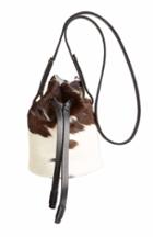 Dailylook Chc Cowhide Bucket Bag In Black/ivory At Dailylook