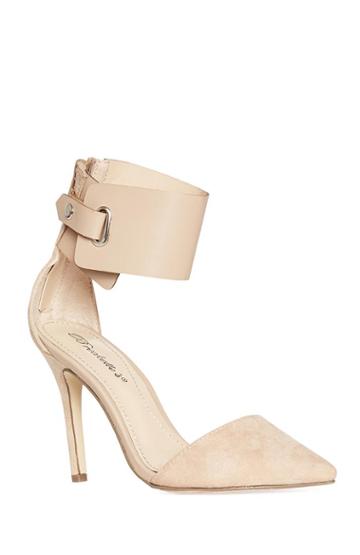 Dailylook Chic Ankle Cuff Heels In Beige 5.5 - 10
