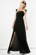 Dailylook Flynn Skye Bardot Maxi Dress In Black Xs - S At Dailylook