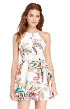 Dailylook Cameo Winter Wind Floral Dress In Multi-colored S At Dailylook