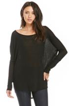 Dailylook Pacey Dolman Stretch Knit Blouse In Charcoal S - L At Dailylook