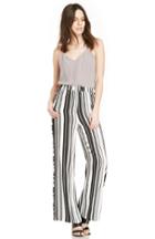 Dailylook Suboo Striped Palazzo Pants In Black  White Stripe 2 - 6 At Dailylook