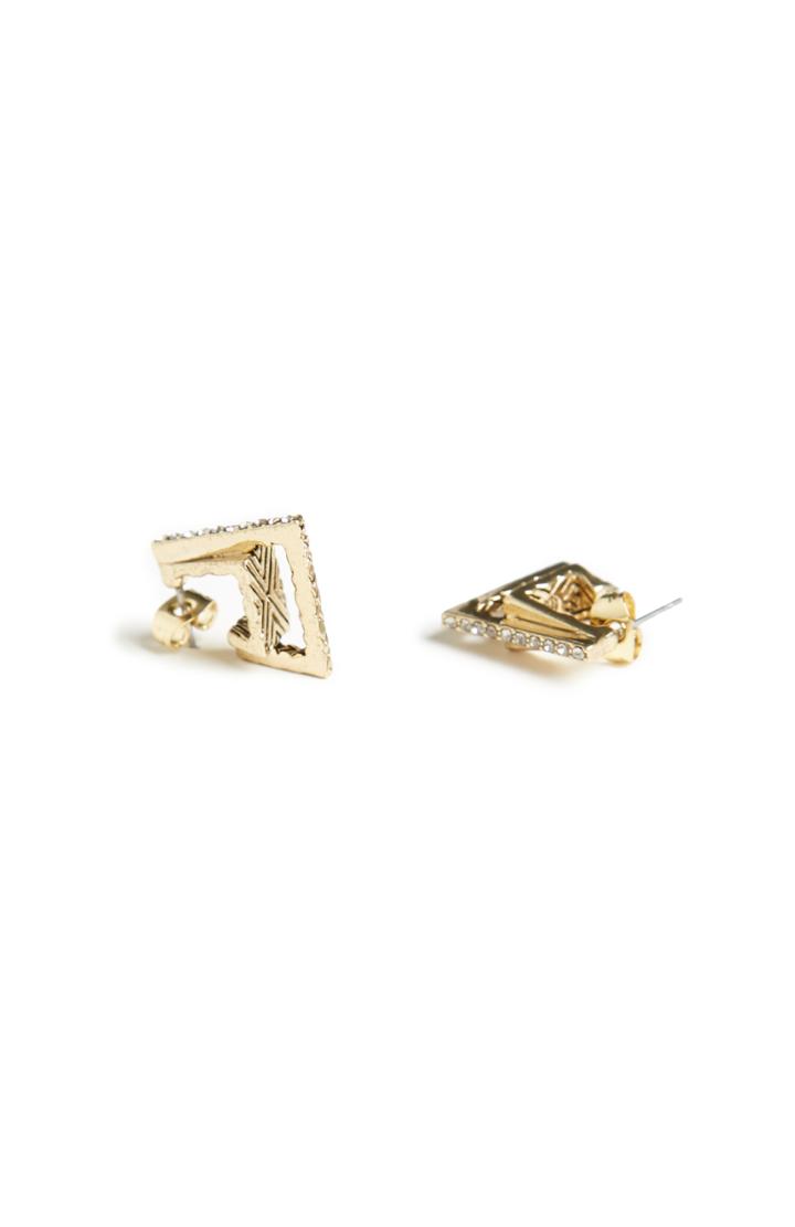 Dailylook House Of Harlow 1960 Kinetic Huggies Earrings In Gold At Dailylook