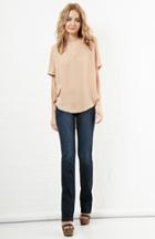 Dailylook Joes Jeans Danitza Curvy Bootcut Jeans In Dark Blue 24 - 32 At Dailylook
