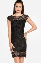Dailylook Line  Dot Classic Lace Dress In Black S At Dailylook