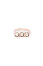 Dailylook Cam Three Stone Stacker Ring In Rose Gold At Dailylook