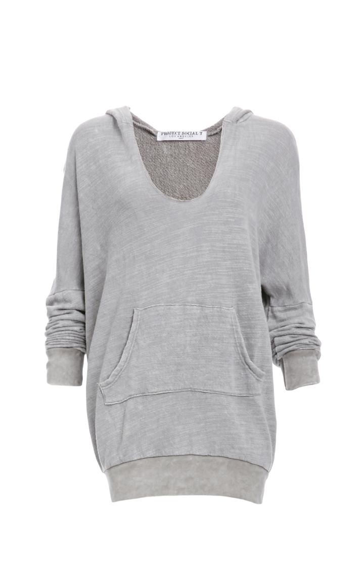 Dailylook Project Social T Bonfire Hoodie In Gray S - L At Dailylook