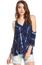 Dailylook Woodleigh Tie Dye Clara Top In Navy Xs At Dailylook