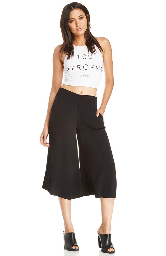Dailylook Line Dot Winona Forever Culottes In Black Xs - S At Dailylook