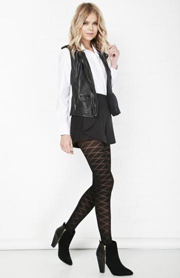 Dailylook Wade  Belle Diamond Not Too Tights In Black One Size At Dailylook