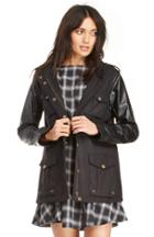 Dailylook Lucca Couture Hooded Vegan Jacket In Black S At Dailylook
