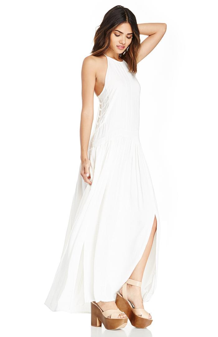 Dailylook Three Of Something Underworld Maxi Dress In Ivory Xs - M