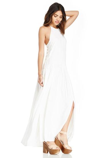 Dailylook Three Of Something Underworld Maxi Dress In Ivory Xs - M