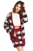 Dailylook J.o.a. Classic Plaid Cardigan In Multi-colored S - L At Dailylook
