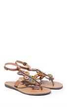Dailylook Laidback London Skye Flat Mid Brown Tribal In Brown 6 - 10 At Dailylook