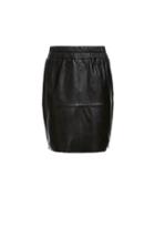 Dailylook Just Female Wolly Leather Skirt In Black Xs - Xl At Dailylook