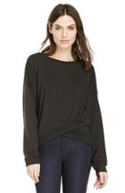 Dailylook Fraiche By J Cross Bottom Sweatshirt In Black S - L At Dailylook