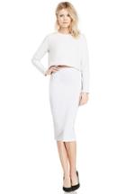 Dailylook The Fifth Label Hey Blondie Knit Pencil Skirt In Gray S At Dailylook