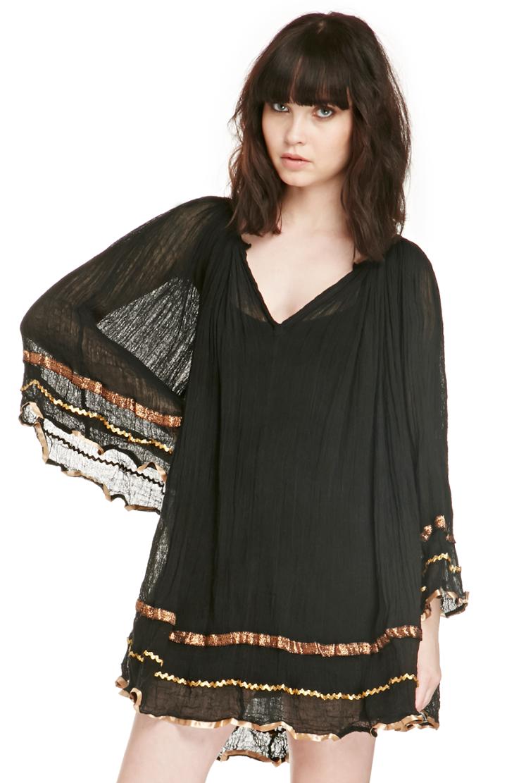 Dailylook Jens Pirate Booty Royal Cosmo Mini Dress In Black Xs / S - M/l At Dailylook
