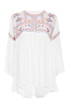 Dailylook Raga Free Bird Embroided Top In White Xs - L At Dailylook
