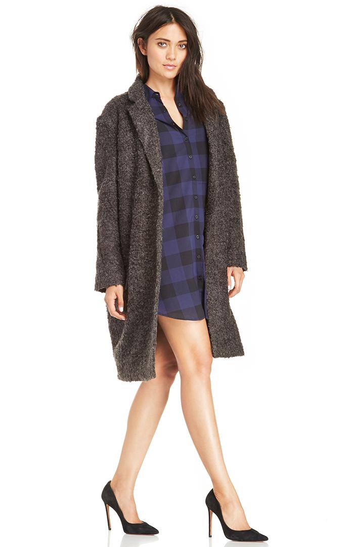 Dailylook Bb Dakota Rilo Coat In Charcoal Xs - L At Dailylook