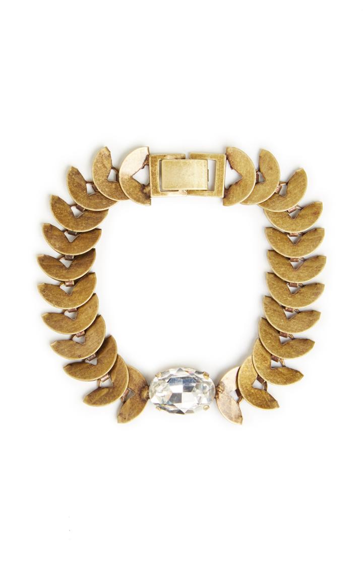 Dailylook J.o.a. Crystal Gem Bracelet In Antique At Dailylook