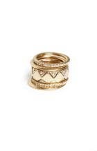 Dailylook House Of Harlow 1960  Shakti Stack Ring In Gold At Dailylook