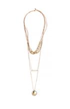Dailylook Serefina Desert Moon Mixed Media Necklace In Brown At Dailylook