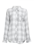 Dailylook Rails Hunter Plaid Long Sleeve Shirt In Gray Xs - L At Dailylook