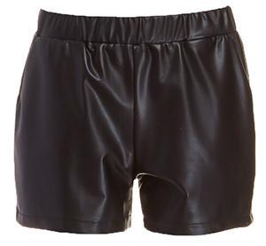Dailylook Lily White Elastic Faux Leather Shorts