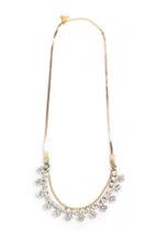Dailylook Serefina Rhinestone Hemp And Chain Necklace In White At Dailylook