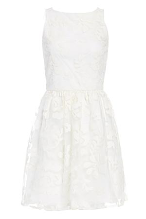 Dailylook Bb Dakota Sibley Leather Applique Dress In White 0 - 6 At Dailylook