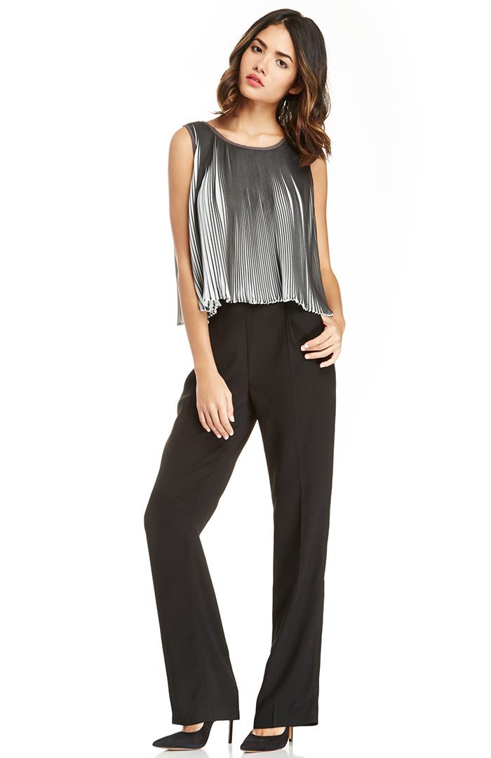 Dailylook High Waist Straight Leg Trousers In Black S At Dailylook