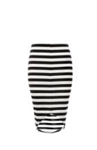 Dailylook The Fifth Label Building Block Striped Skirt In Black  White Stripe Xs - L At Dailylook