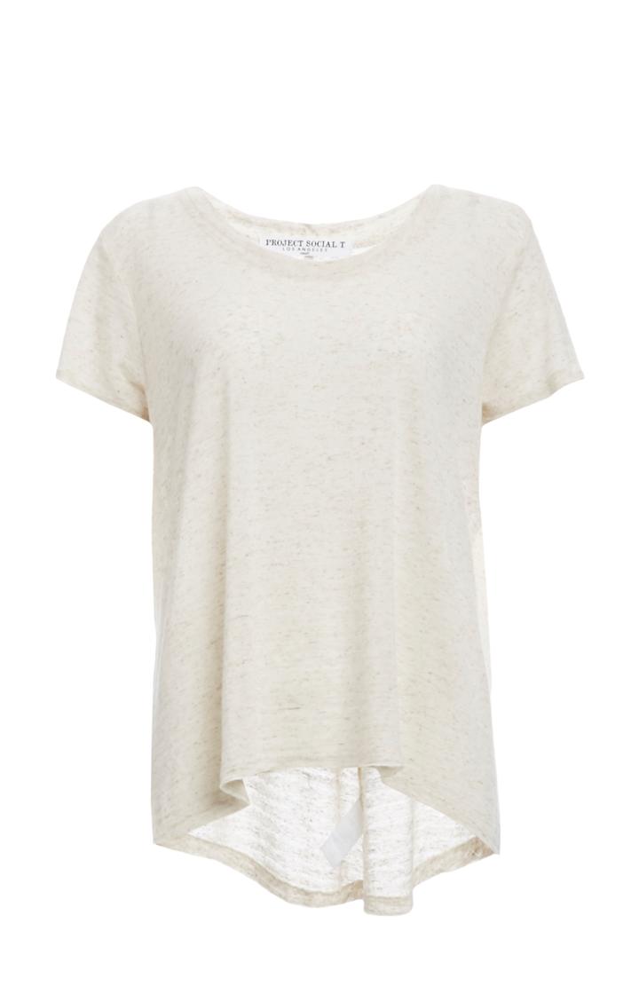 Dailylook Project Social T Cotton Easy Tee In Natural S At Dailylook