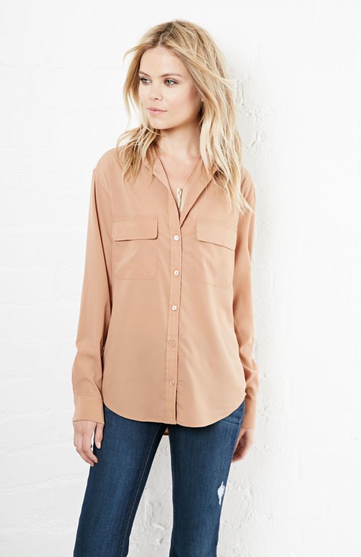 Dailylook Dailylook Polly Pocket Shirt In Tan Xs - Xl At Dailylook